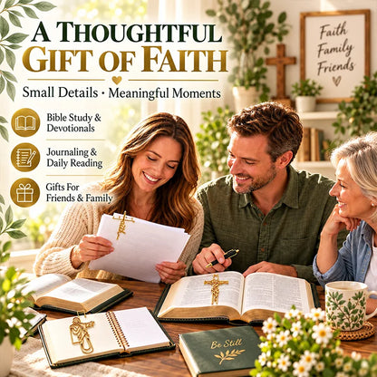 Christian Gold Bookmark Clips