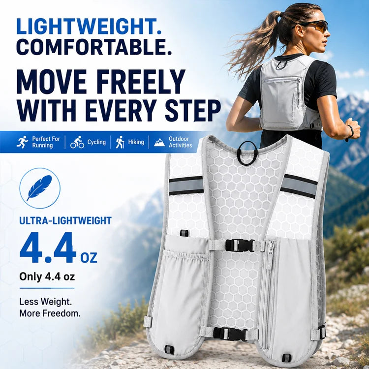 Lightweight Running Vest Backpack – Breathable Hydration Pack for Marathon, Trail Running & Hiking