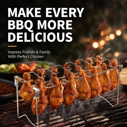 Foldable Stainless Steel Chicken Leg Rack