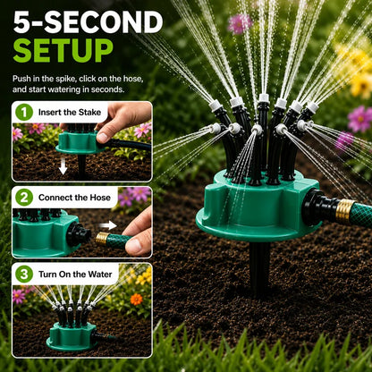 AquaOrbit™ 360° Multi-Head Garden Sprinkler