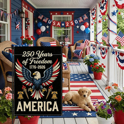 🇺🇸 FreedomLegacy - 250th Anniversary Garden Flag (1776–2026 Edition)