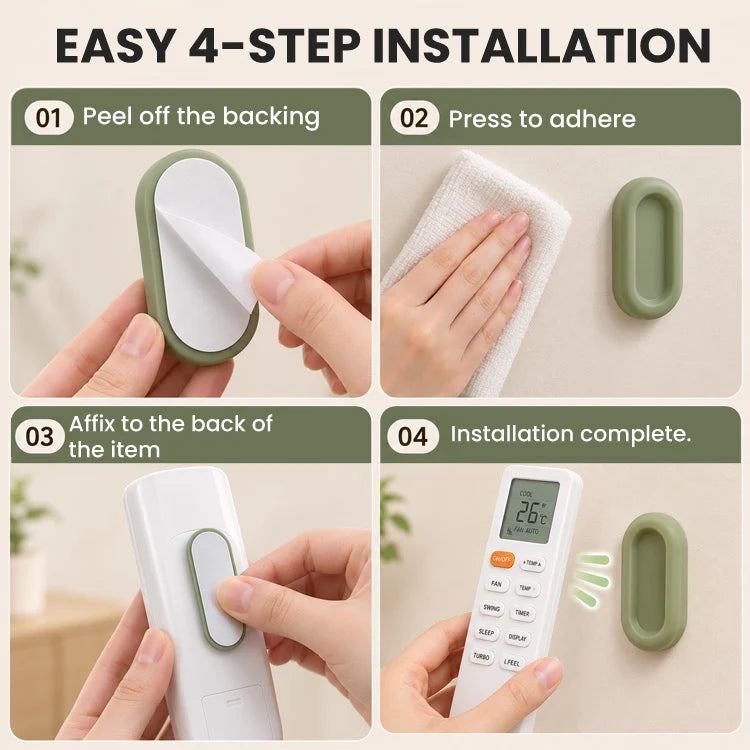 Magnetic Silicone Remote Holder – No-Drill Wall Organizer for Remotes & Chargers