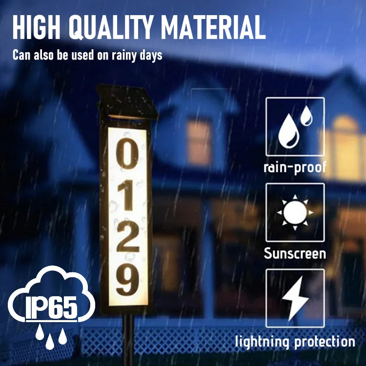 Solar Address Sign