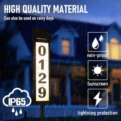 Solar Address Sign