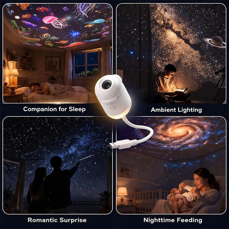 ✨ USB Starry Sky Projection Night Light