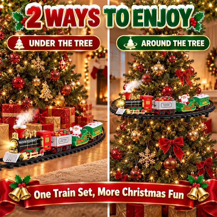 Deluxe Christmas Tree Hanging Train Set – Lights, Sounds & Realistic Mist