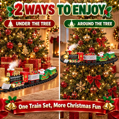 Deluxe Christmas Tree Hanging Train Set – Lights, Sounds & Realistic Mist