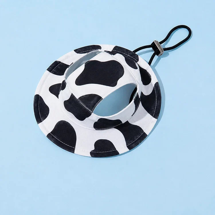 Kawaii Pet Sun Hat – Ear-Friendly Wide-Brim Bucket Hat for Dogs & Cats