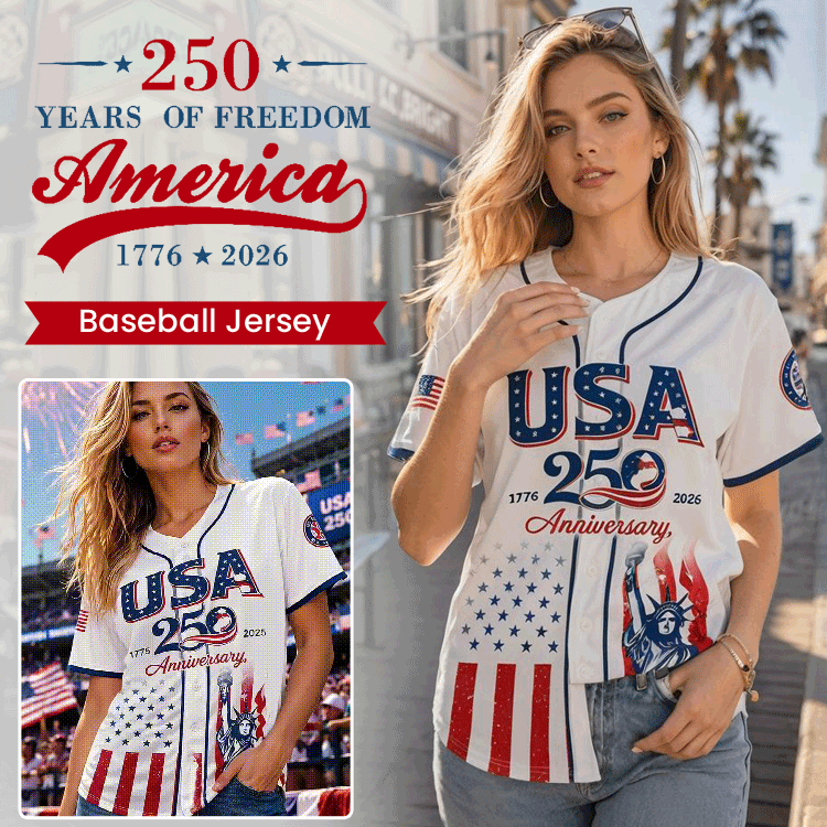 America 250 - Patriotic Baseball Jersey – 1776-2026 We The People Eagle Independence Day Button-Down Shirt