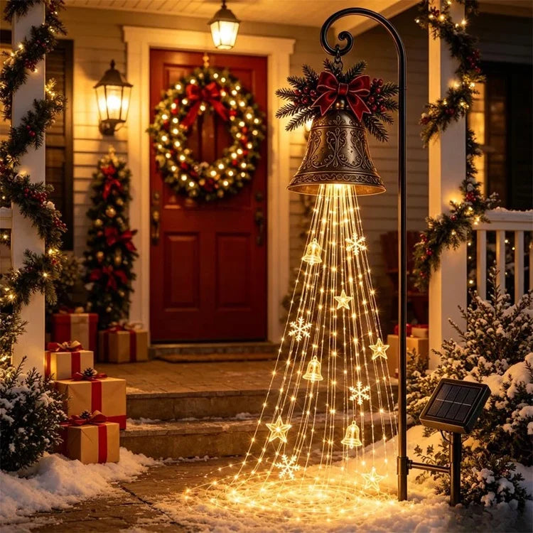 🔥Last Day 50% OFF 🔥Solar Christmas Bell Cascade Yard Light