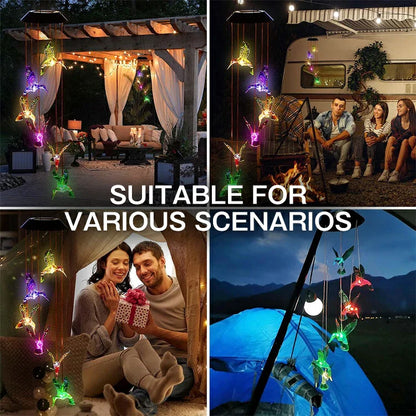 Solar Hummingbird/Butterfly Wind Chimes