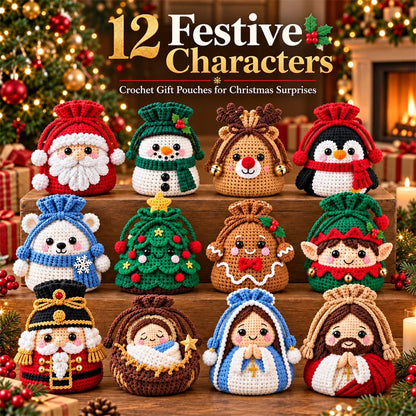 🔥Last Day 50% OFF 🔥Christmas Crochet Gift Pouch DIY Kit