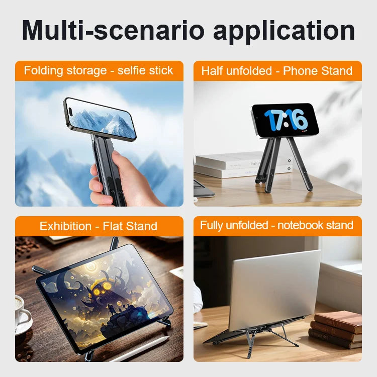 MagFold Pro – Magnetic Aluminum Multi-Device Stand