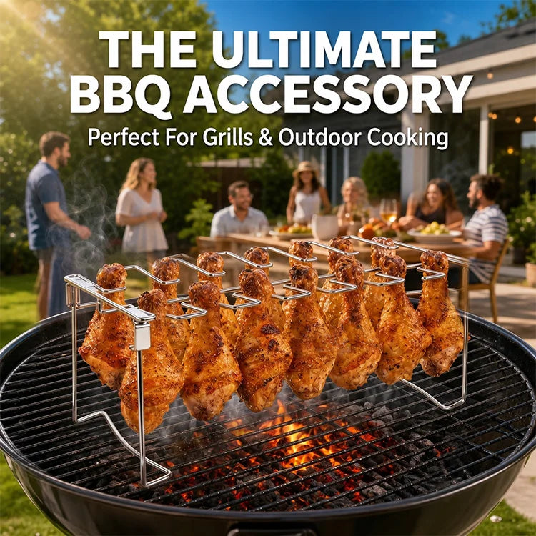 Foldable Stainless Steel Chicken Leg Rack