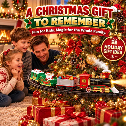 Deluxe Christmas Tree Hanging Train Set – Lights, Sounds & Realistic Mist