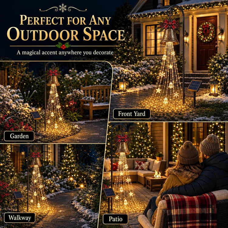 🔥Last Day 50% OFF 🔥Solar Christmas Bell Cascade Yard Light