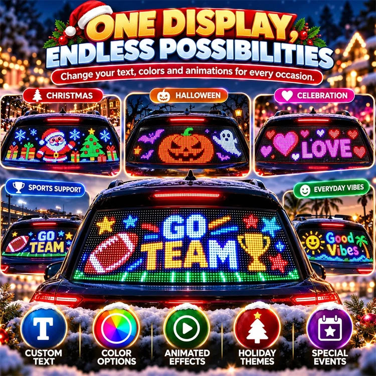 Custom Christmas Car Window LED Display