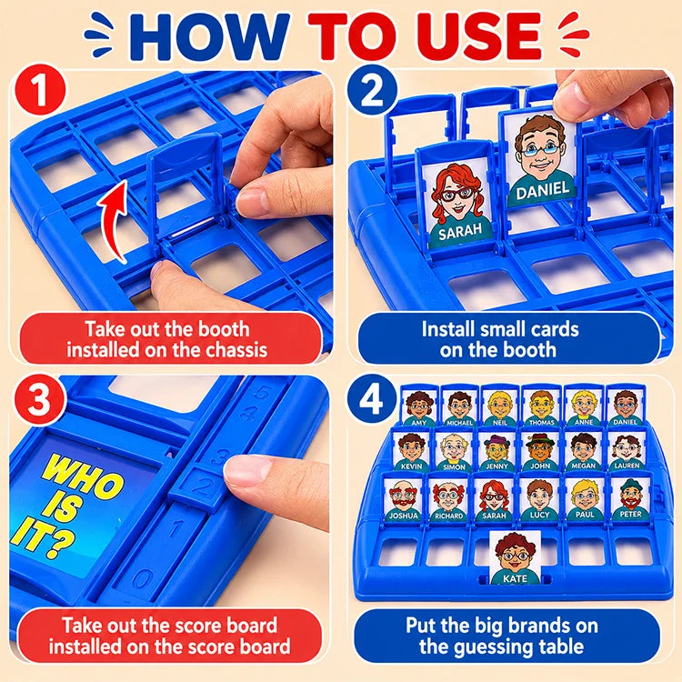 🕵️‍♂️ GuessMaster - Family Mystery Deduction Board Game Screen-Free Logic & Guessing Game For Kids & Families