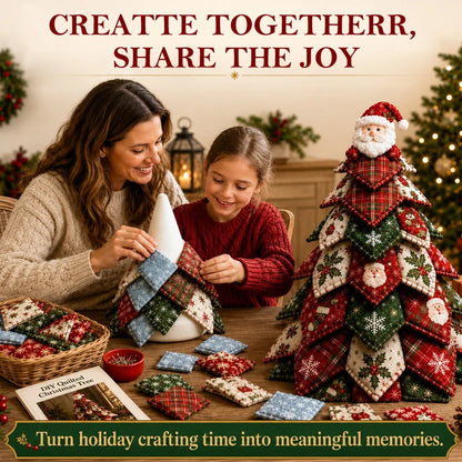 DIY Christmas Tree Patchwork Kit – 3D Layered Fabric Holiday Craft