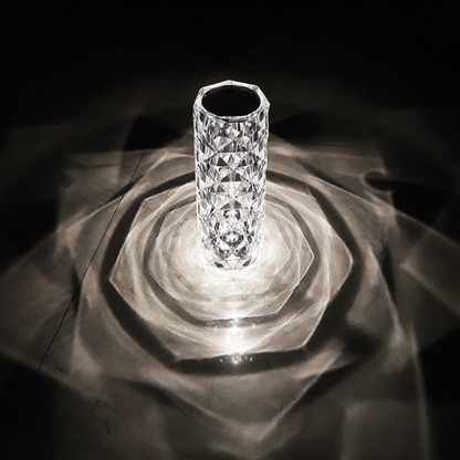Rose Rays Crystal Lamp