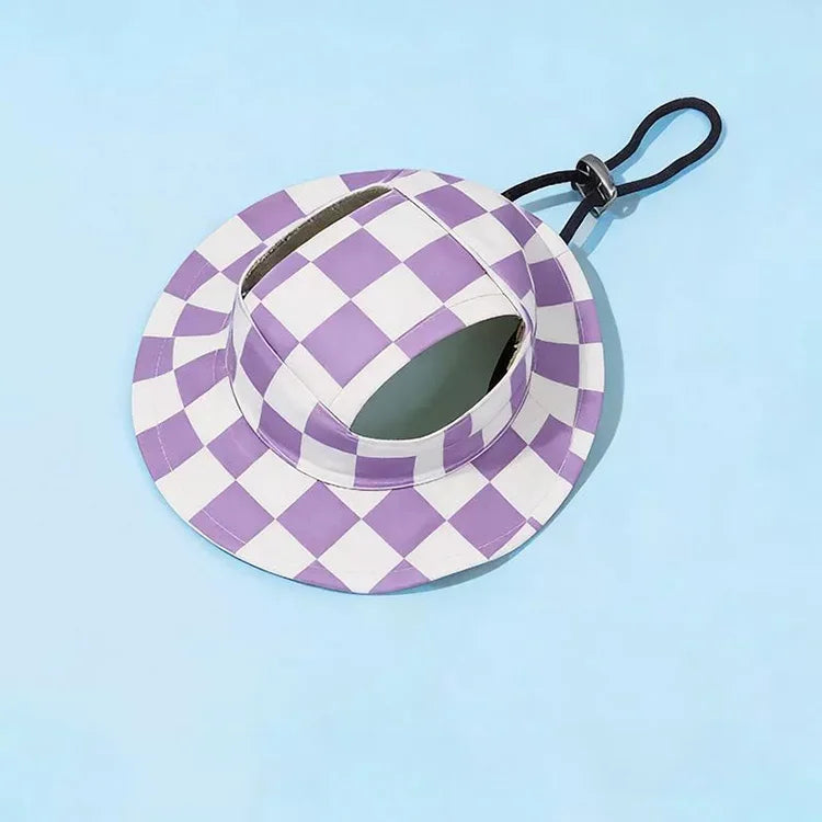 Kawaii Pet Sun Hat – Ear-Friendly Wide-Brim Bucket Hat for Dogs & Cats