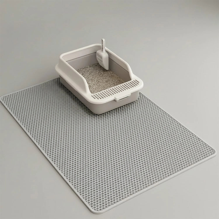 🐾 Large Double-Layer Honeycomb Cat Litter Mat – Waterproof EVA Litter Trapping Mat for Cleaner Floors