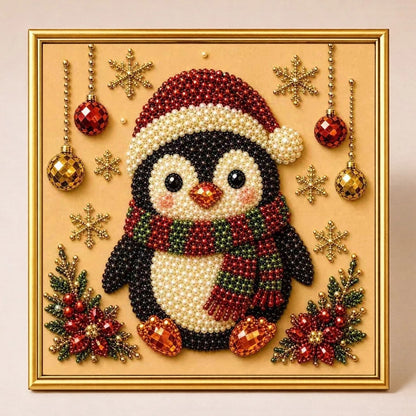 Pre-Framed Christmas Pearl Diamond Painting Art Kit