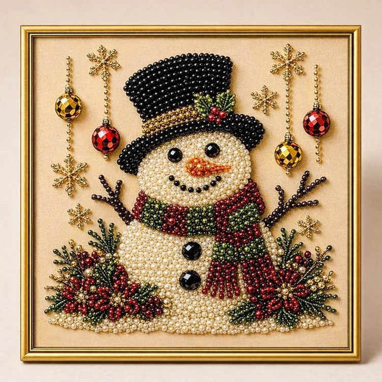 Pre-Framed Christmas Pearl Diamond Painting Art Kit