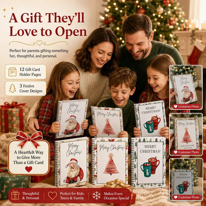 🔥Last Day 50% OFF🎁Christmas Gift Card Book -🎄12 GIFT CARD HOLDER PAGES INSIDE!