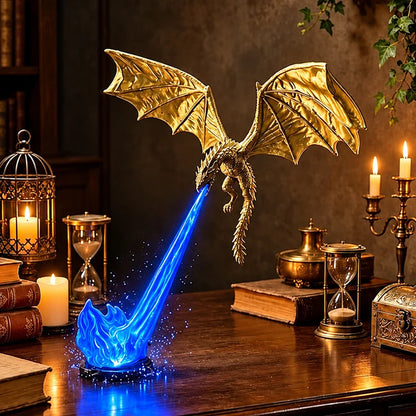 3D Dragon Fire Bookshelf Light – Flying Fantasy Nook Decor