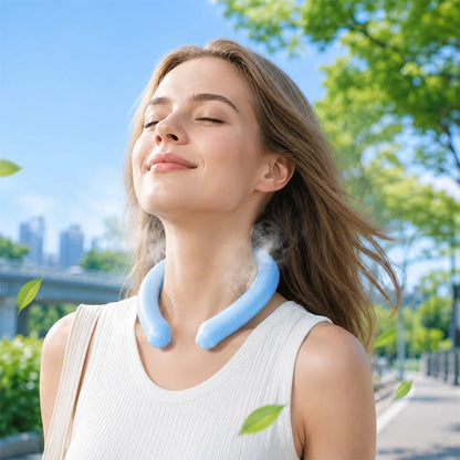 Cooling Neck Ring – Reusable Ice Cooling Collar, Instant Summer Heat Relief, Recharge-Free Wearable Neck Cooler