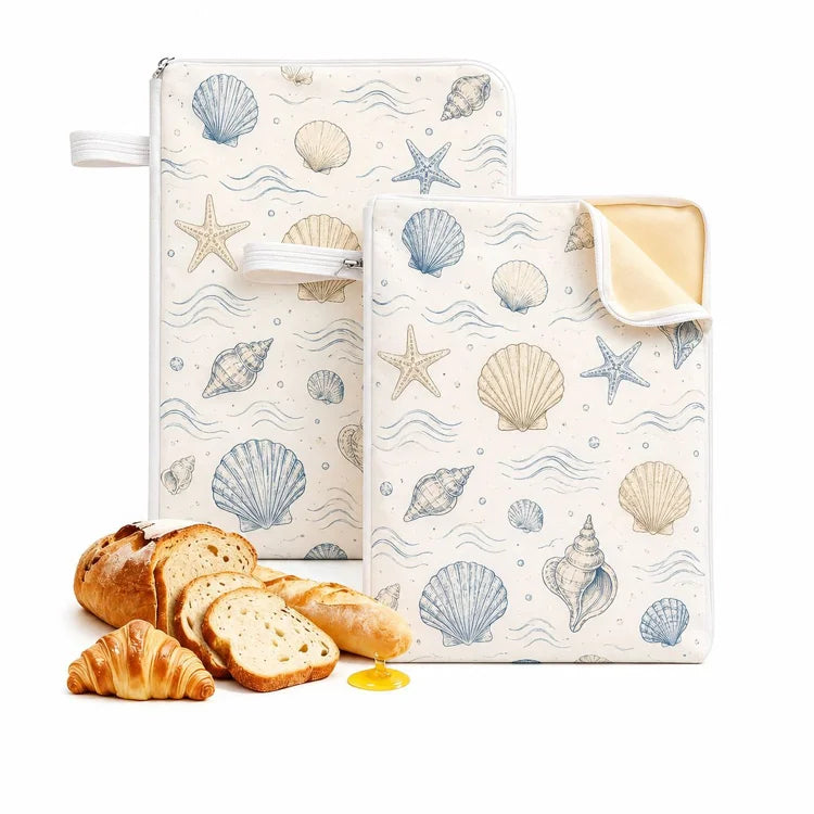 Reusable Beeswax Bread Storage Bag – XL Breathable Linen Cotton Bread Keeper