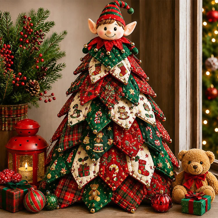 DIY Christmas Tree Patchwork Kit – 3D Layered Fabric Holiday Craft