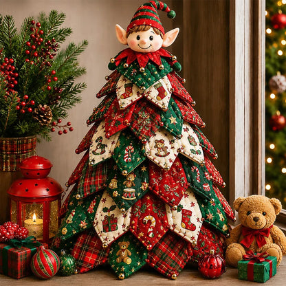 DIY Christmas Tree Patchwork Kit – 3D Layered Fabric Holiday Craft