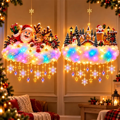 🔥 LAST DAY 50% OFF🎁Light-Up Christmas Cloud Wall Decor