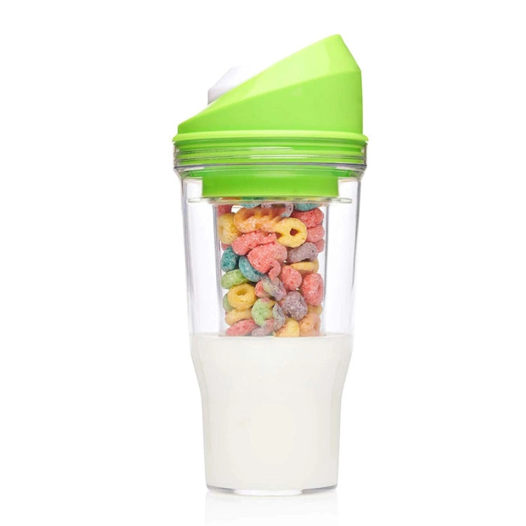 Portable Cereal Cup – Leakproof Breakfast-On-The-Go Container with Dual Food & Milk Compartments