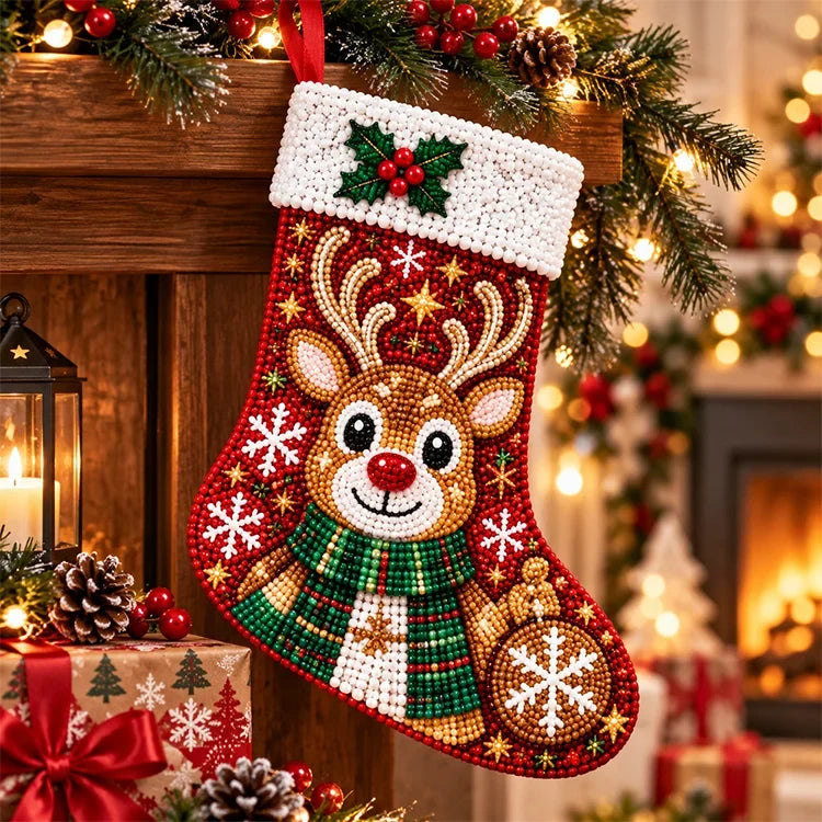 DIY Diamond Painting Christmas Stocking Kit – 6 Festive Holiday Designs