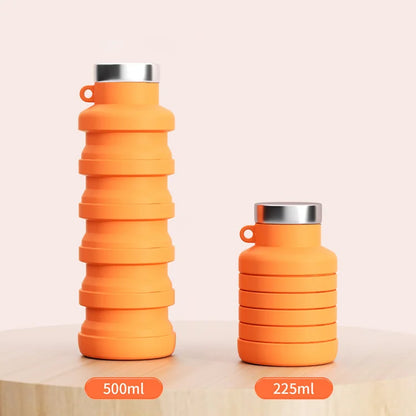 Collapsible Silicone Water Bottle – Leakproof Foldable Travel & Sports Hydration Bottle