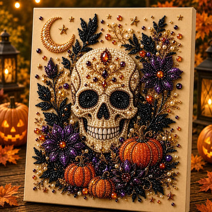 👻 Ghost Pearl Art DIY Kit – 3D Halloween Diamond Painting Craft, Sparkling Resin Pearl Mosaic Wall Decor