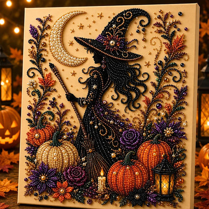 👻 Ghost Pearl Art DIY Kit – 3D Halloween Diamond Painting Craft, Sparkling Resin Pearl Mosaic Wall Decor