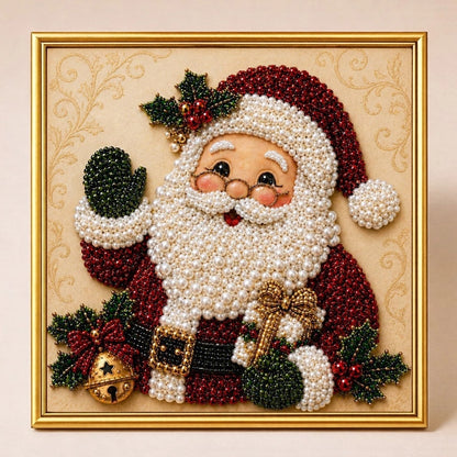 Pre-Framed Christmas Pearl Diamond Painting Art Kit
