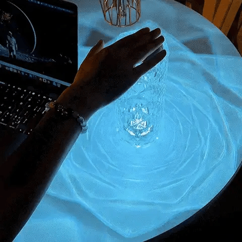 Rose Rays Crystal Lamp