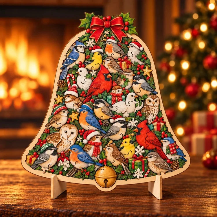 DIY Christmas Wooden Puzzle Display Keepsake with Stand