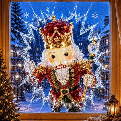 3D Christmas Window Decals – Shattered Glass Holiday Stickers