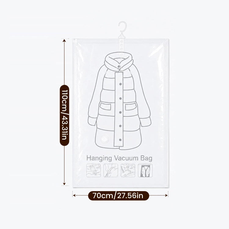Reusable Hanging Vacuum Storage Bags for Clothes, Puffer Jackets & Winter Coats – Space Saving Closet Organizer