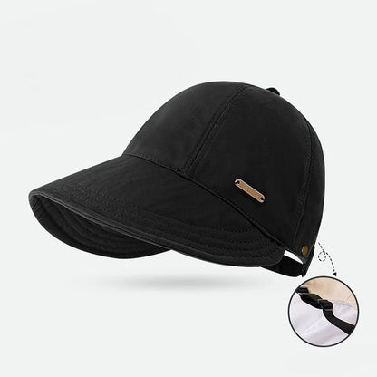 Women's UPF 50+ Foldable Mesh Sun Hat with Extended Wide Brim