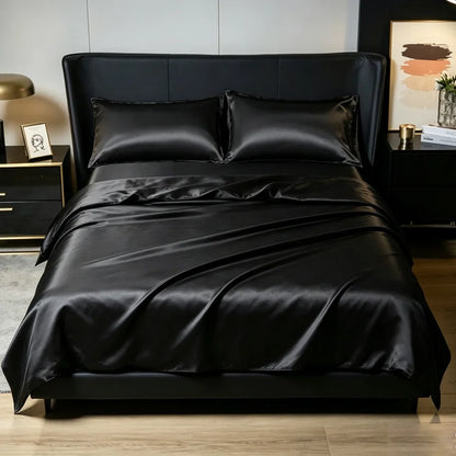 🛏️ 3-Piece Cooling Fitted Sheet Set – Silky Ice Cooling Mattress Protector with Deep Pocket & 2 Pillowcases