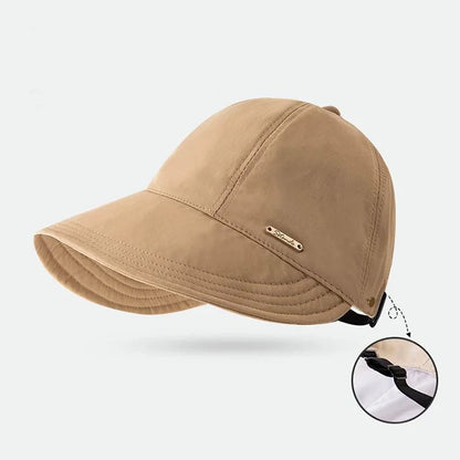 Women's UPF 50+ Foldable Mesh Sun Hat with Extended Wide Brim